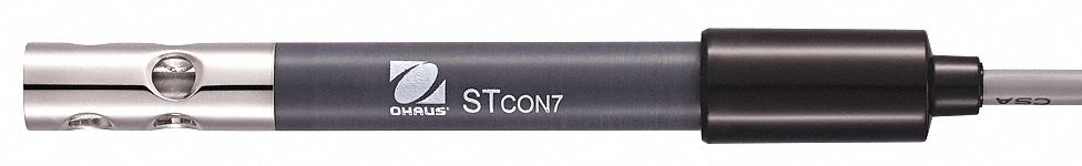 Conductivity Electrode: Conductivity, Mini-DIN, Round, Plastic, 1.1 m Cable Lg, Liquids, Steel