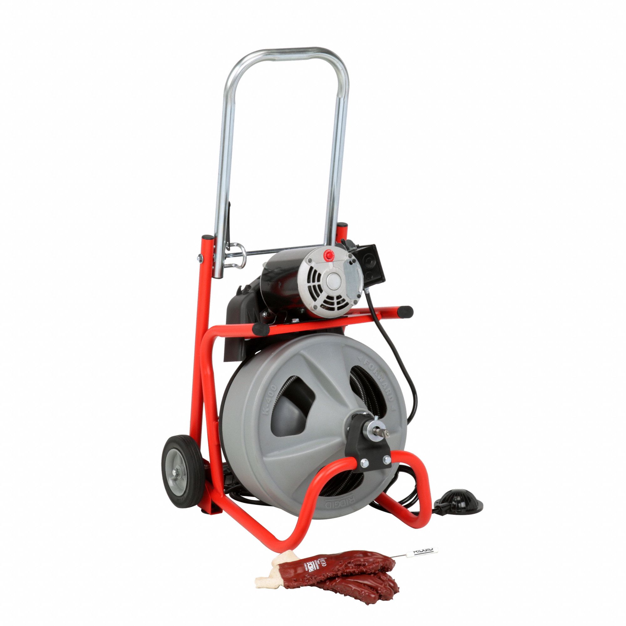 Ridgid 100 ft Corded Drain Cleaning Machine, 115V AC K-400 with C-32 IW