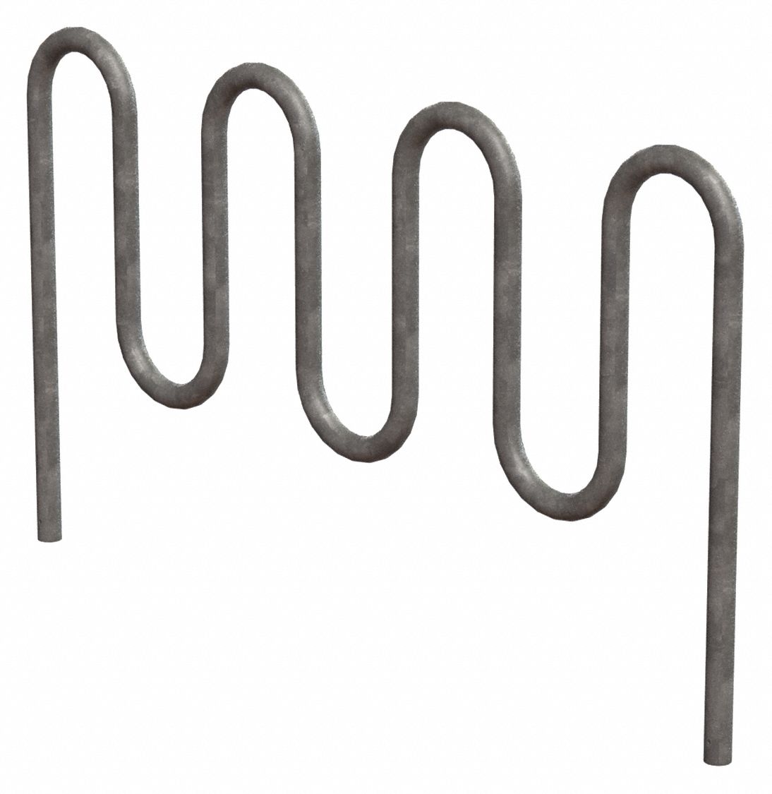 Bike Rack: Wave Rack, 9 Bikes, Galvanized, Steel, 10 in Slot Wd, 36 in Overall Ht, 88 in Overall Lg