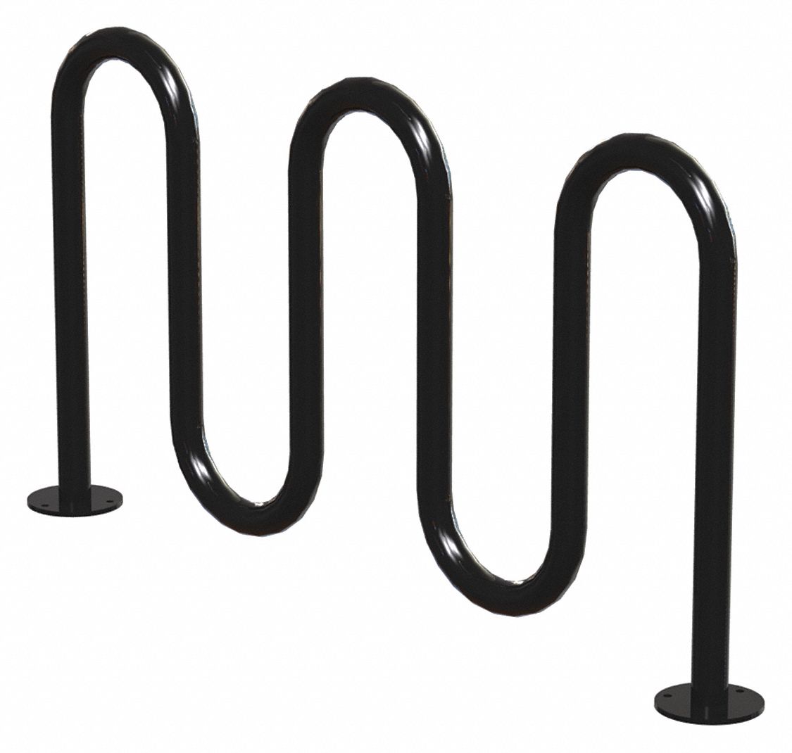 BIKE RACK,BLK,(7) BIKES,36 IN. H,3 IN. W