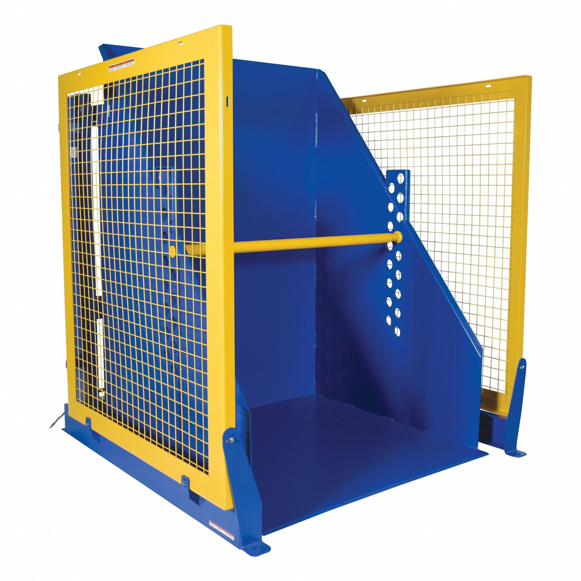 Box Dumper, 60 in. H, 2000 lb., Steel, 2 HP