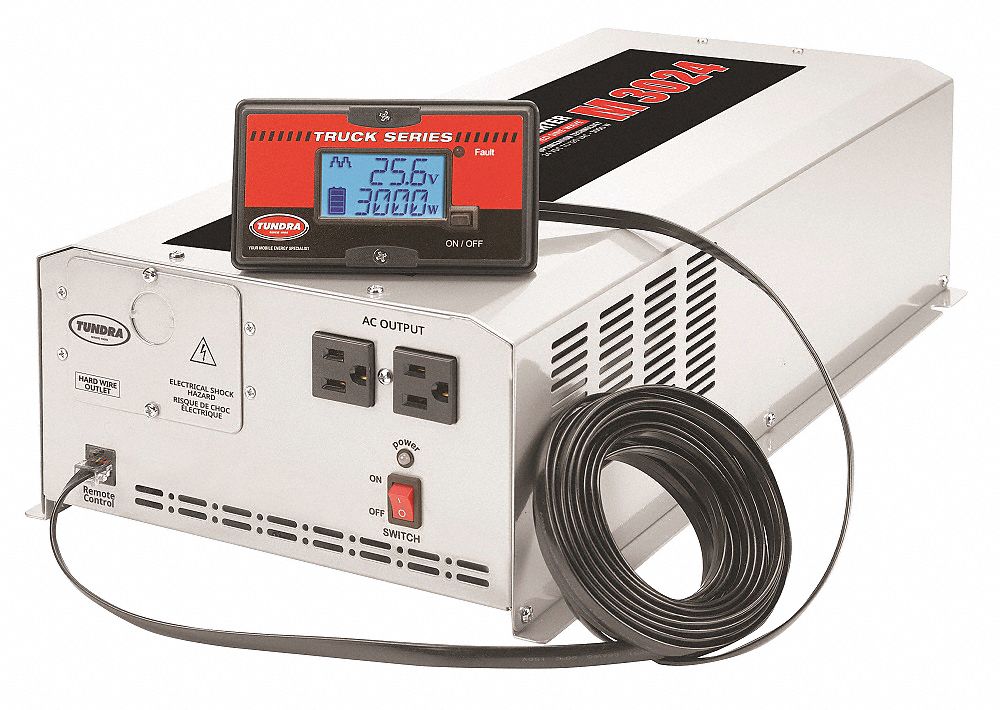 Inverter: Modified Sine Wave, Terminal Blocks, 3, 000 W Continuous Output Power, 3 Outlets