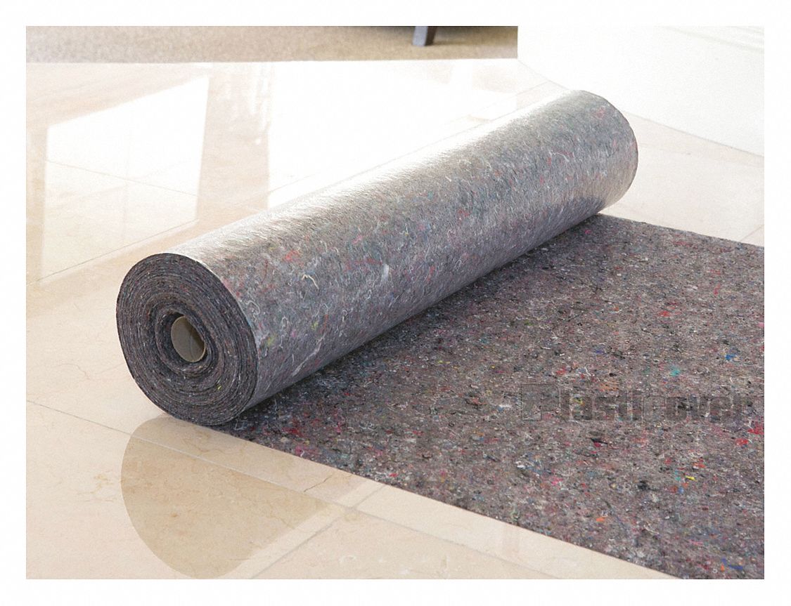 Floor Protection Runner: Extra Heavy Duty, 32 mil Thick, 100 ft Lg, 30 in Wd, Gray