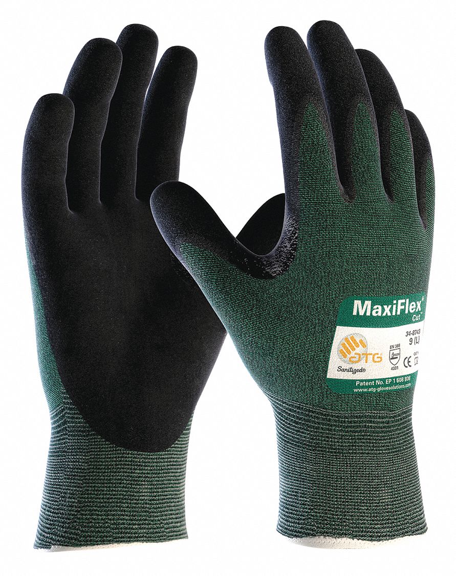 PIP MAXIFLEX COATED GLOVES, S, SMOOTH, NITRILE, PALM/FINGERS, ANSI ABRASION  LEVEL 4 - Knit General Purpose Gloves - PRP34-8743/S