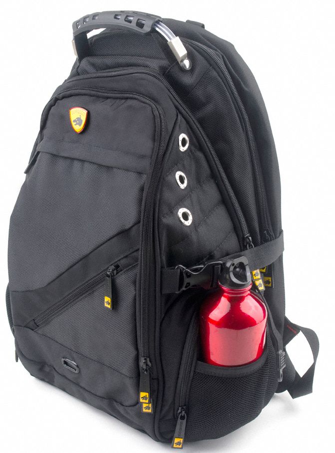 Backpack,20-1/2 in. L x 14 in. W,Black