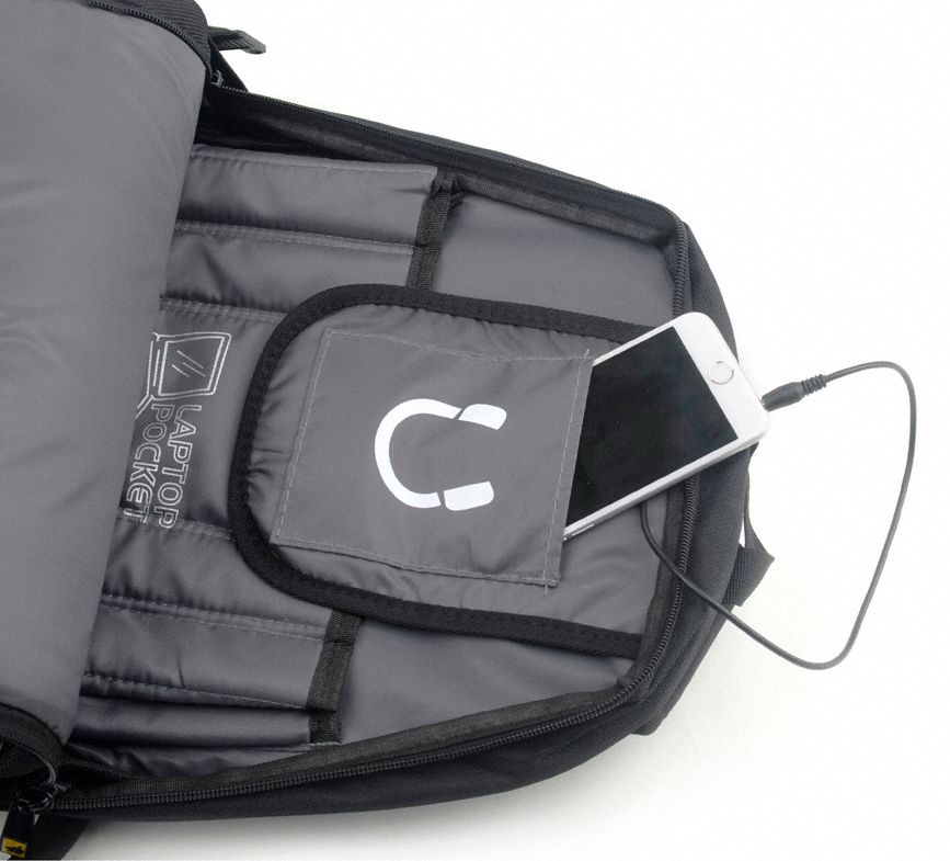 Backpack,20-1/2 in. L x 14 in. W,Black