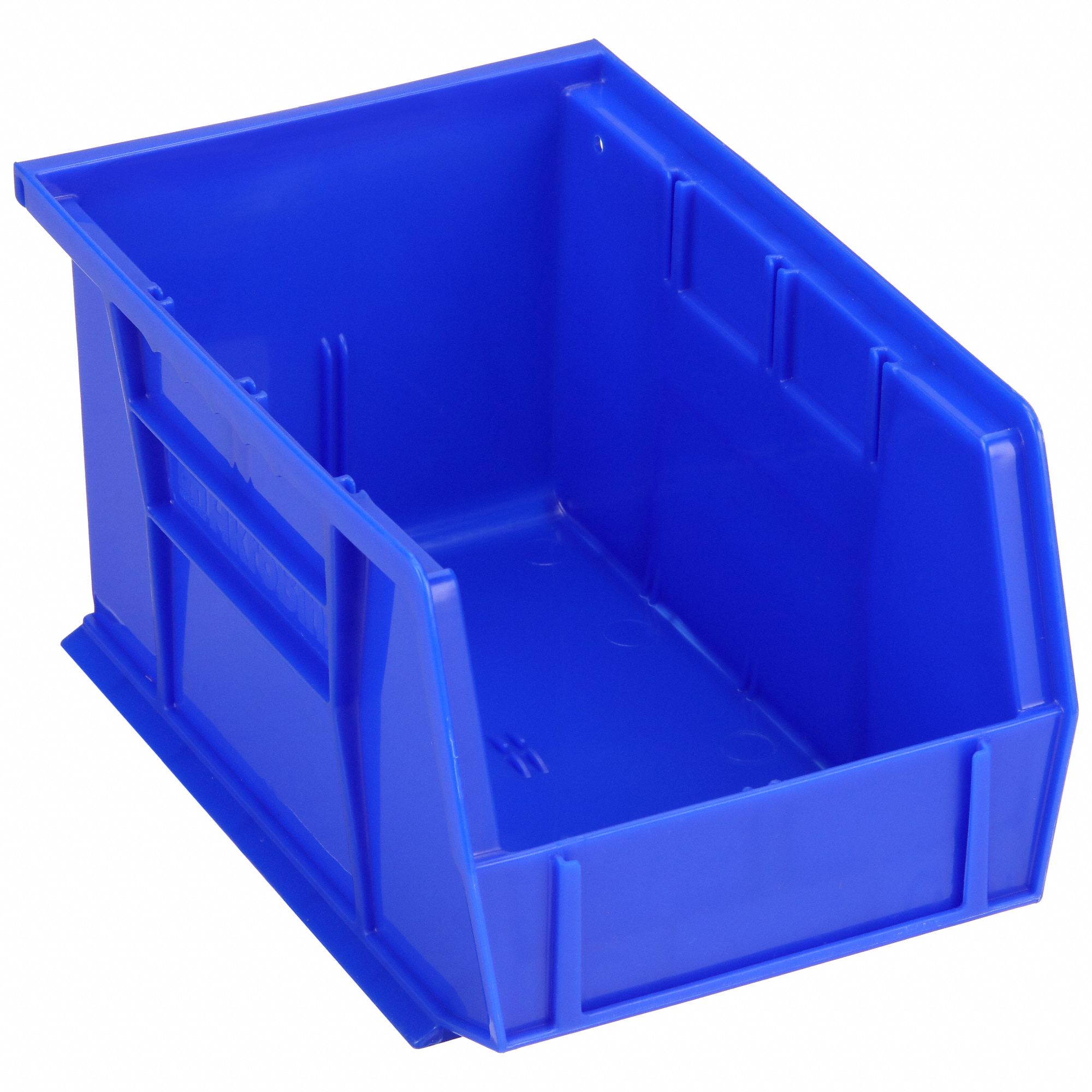 HANG AND STACK BIN, 6 IN X 9¼ IN X 5 IN, BLUE, LABEL HOLDERS, 20 LB LOAD CAPACITY