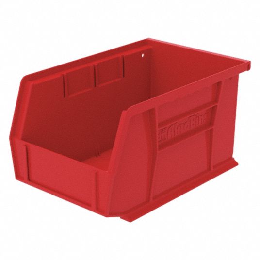 AKROMILS, 6 in x 9 1/4 in x 5 in, Red, Hang and Stack Bin 45MV65