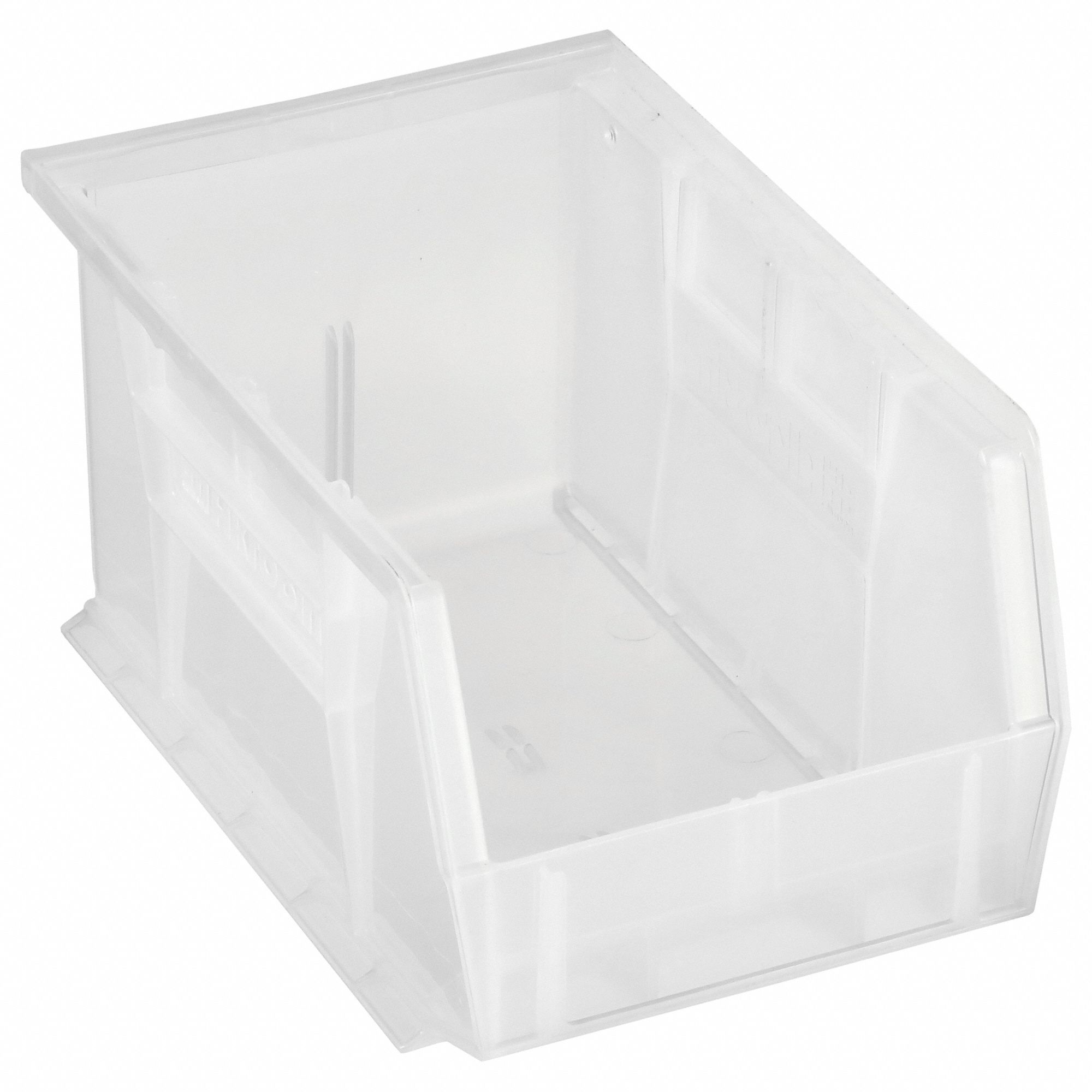 AKROMILS, 6 in x 9 1/4 in x 5 in, Clear, Hang and Stack Bin 45MV66