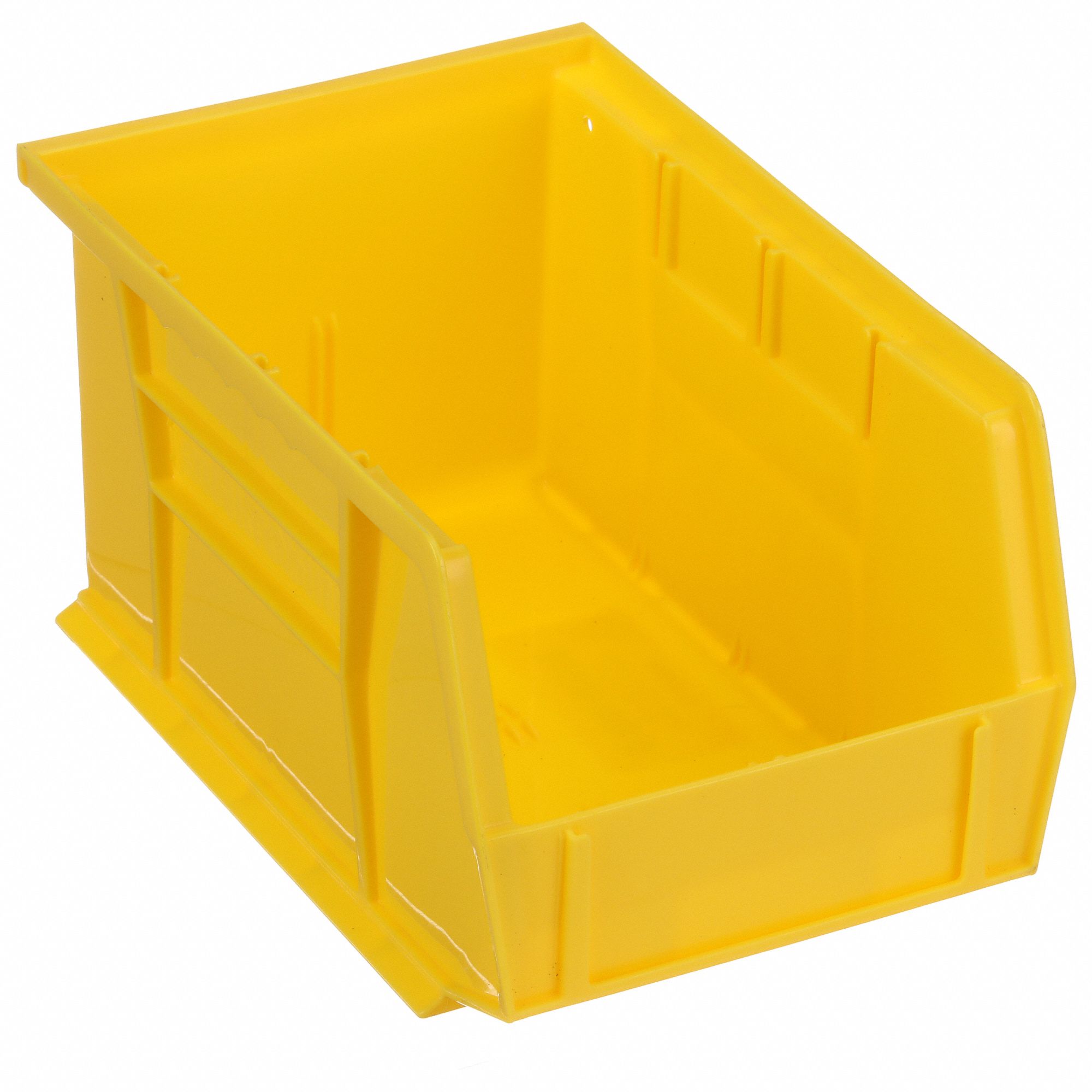 Hang and Stack Bin: 6 in x 9 1/4 in x 5 in, Yellow, Label Holder Included, 30237YELLO