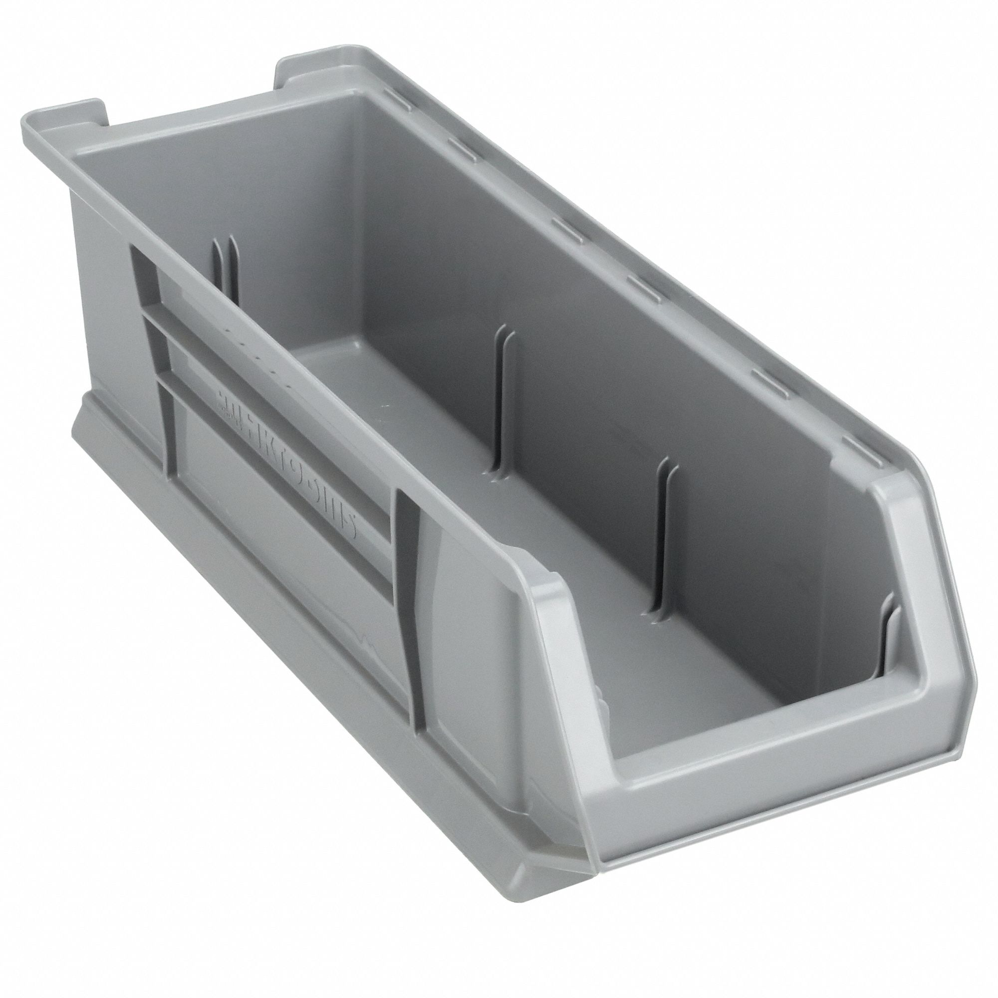 SUPER SIZE BIN, 23⅞ IN OVERALL L, 8¼ IN X 7 IN, GREY, STACKABLE