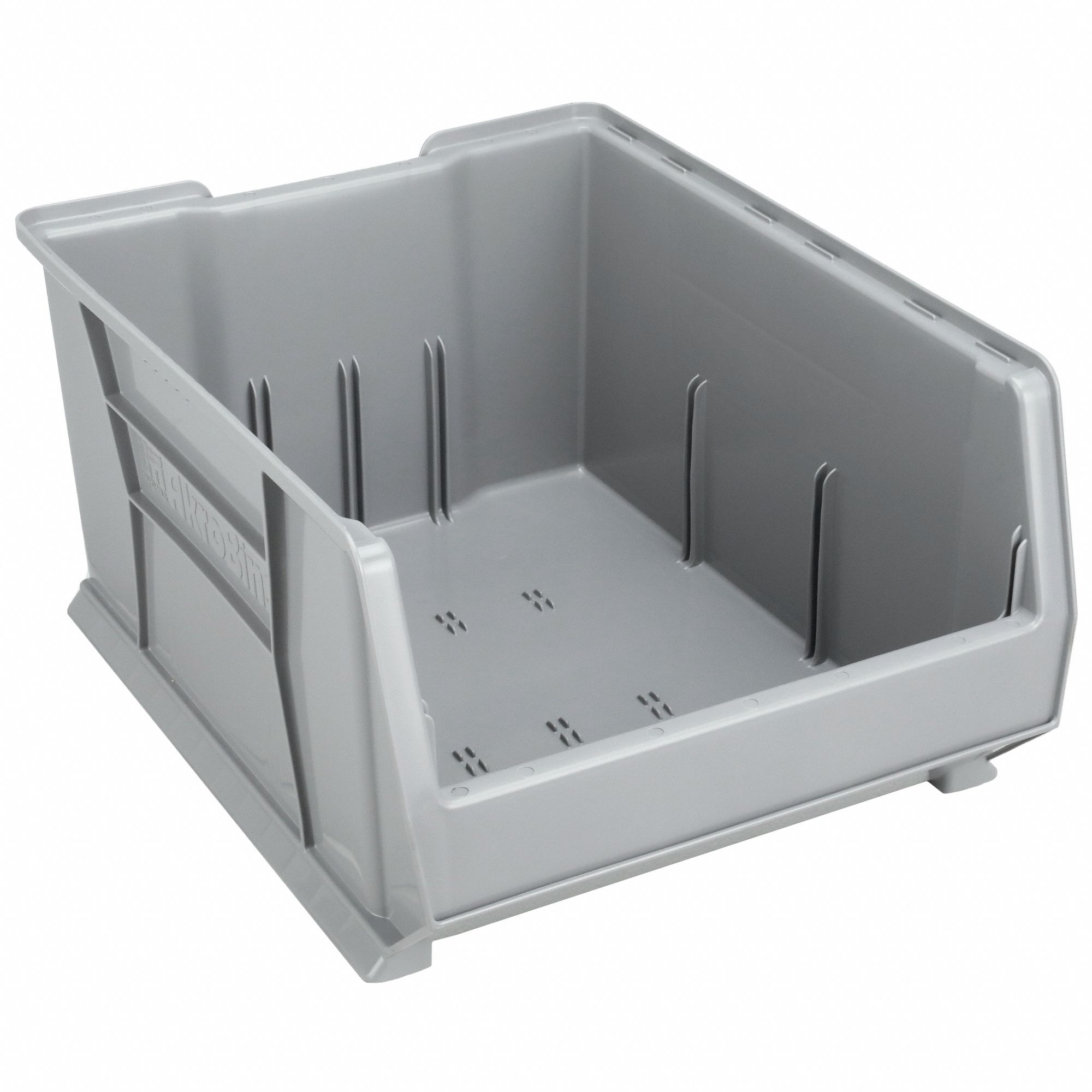 SUPER SIZE BIN, 23⅞ IN OVERALL L, 18¼ IN X 12 IN, GREY, STACKABLE