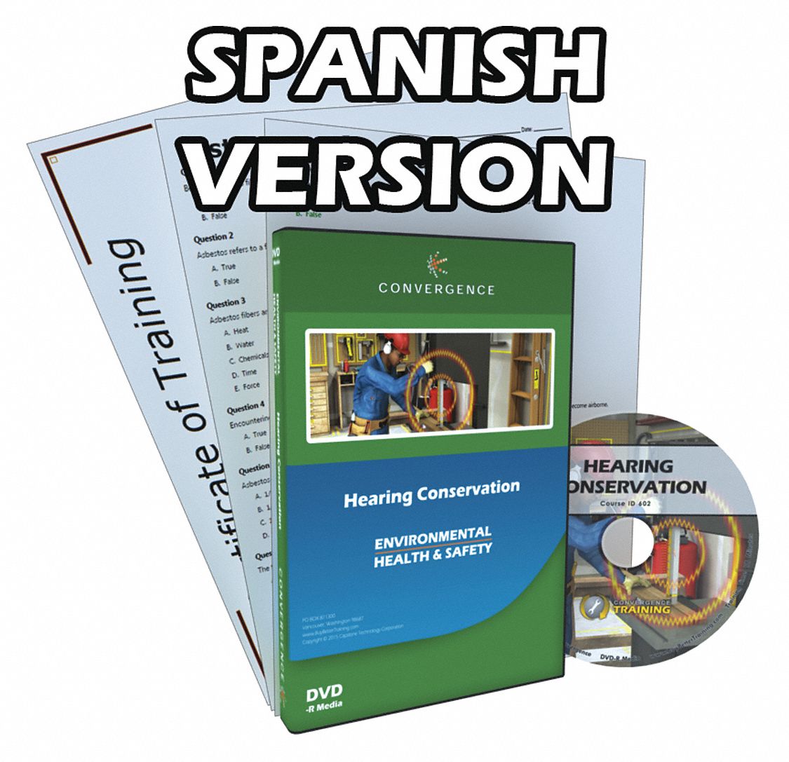 CONVERGENCE TRAINING DVD, Hearing Protection, Spanish 45MW45C802ES