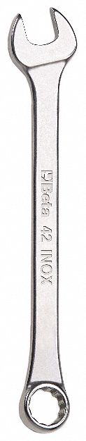 COMBINATION WRENCH, STAINLESS STEEL, NATURAL, 7/16 IN HEAD SIZE, 5 3/4 IN OVERALL L