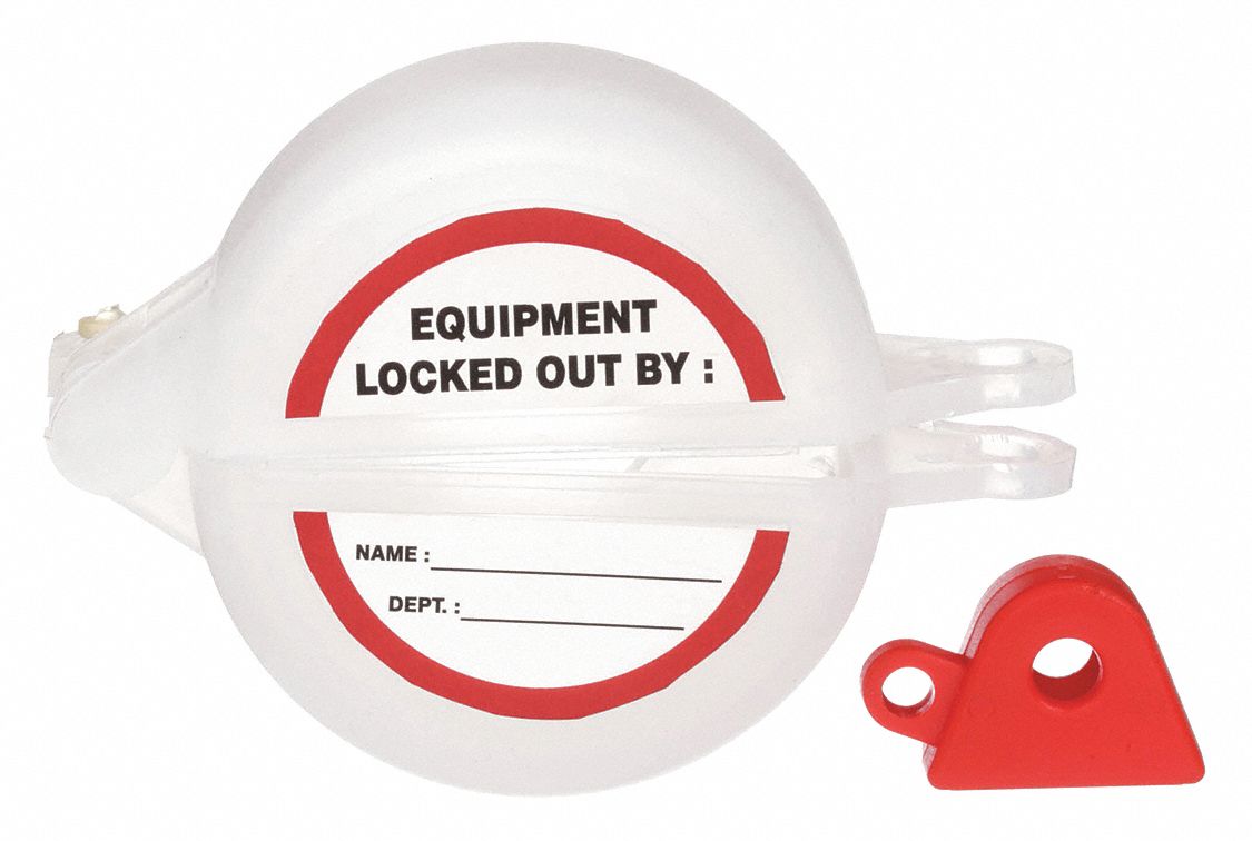 PUSH BUTTON LOCKOUT, 1 PADLOCK, HINGED, CLEAR, FITS 50.8 MM BUTTON DIA, 3 X 4 X 4 IN, PLASTIC