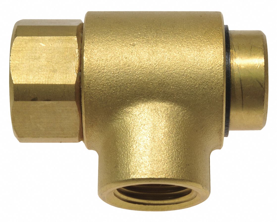 Swivel: 3/8 in FNPT, 3/8 in FNPT, For 4UKX5 Reel Series, 300 psi Max Op Pressure, Nitrile