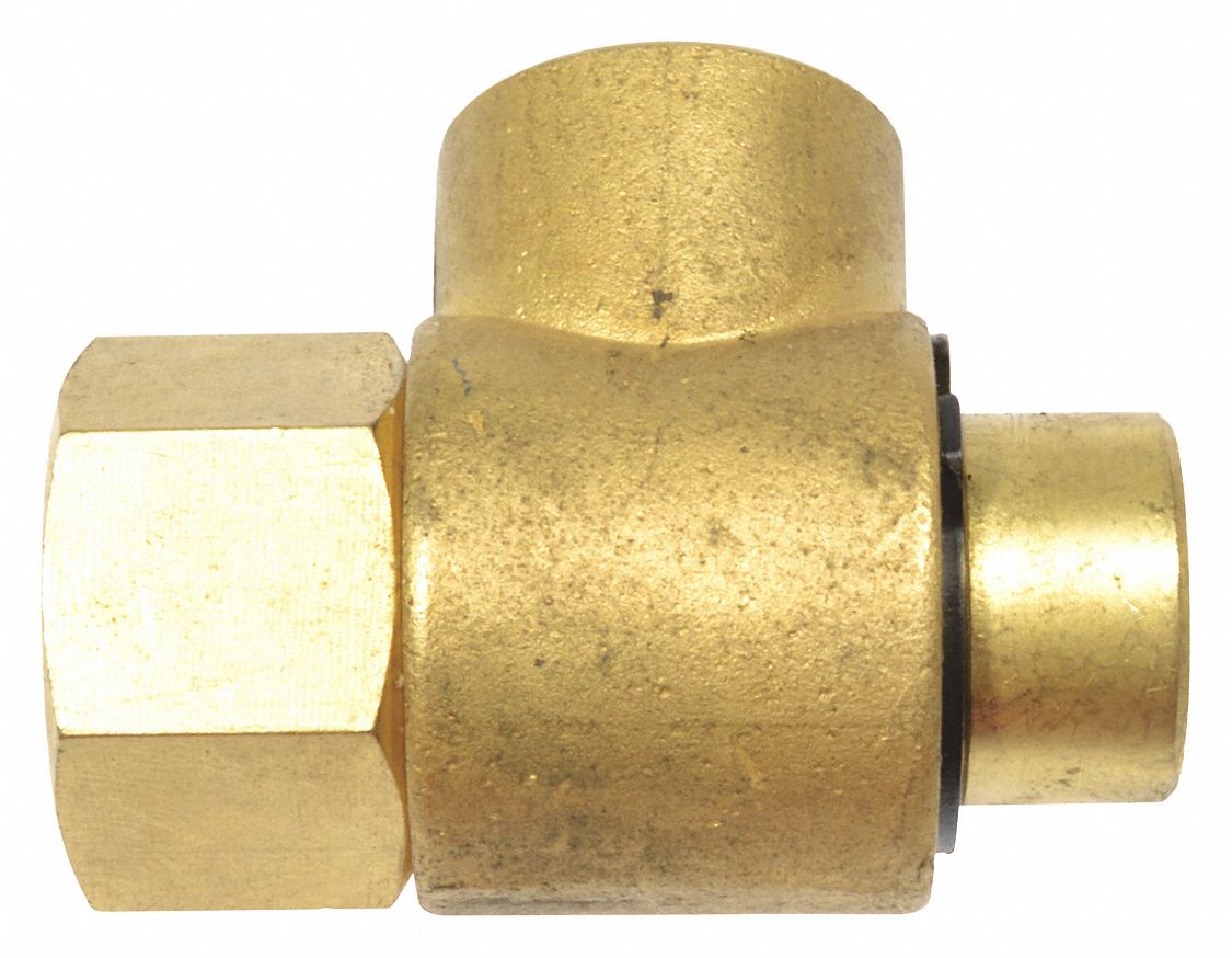 SWIVEL: ⅜ IN FNPT, ¼ IN FNPT, FOR 2CUA1 REEL SERIES, 300 PSI MAX OP PRESSURE, NITRILE