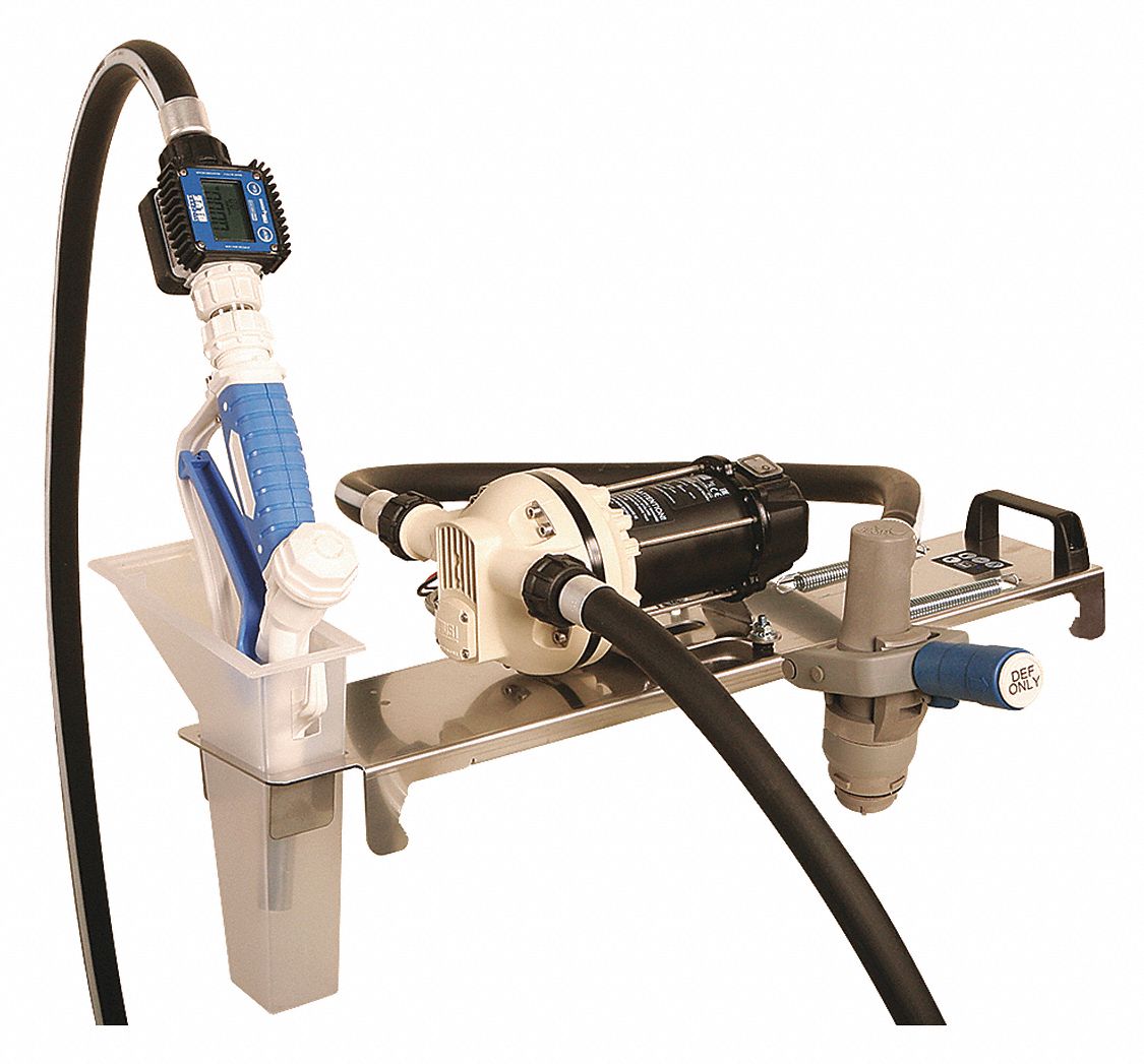 Electric Drum Pump: 12 V DC, 1/10 hp HP, Polypropylene, 8 gpm Max. Flow Rate