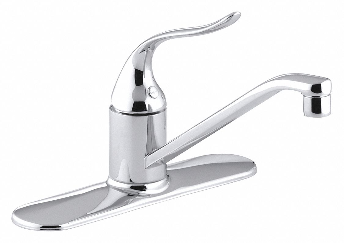 Kohler Straight Kitchen Sink Faucet Manual Faucet Activation 1 80 Gpm 45nc51 K 15171 F Cp Grainger