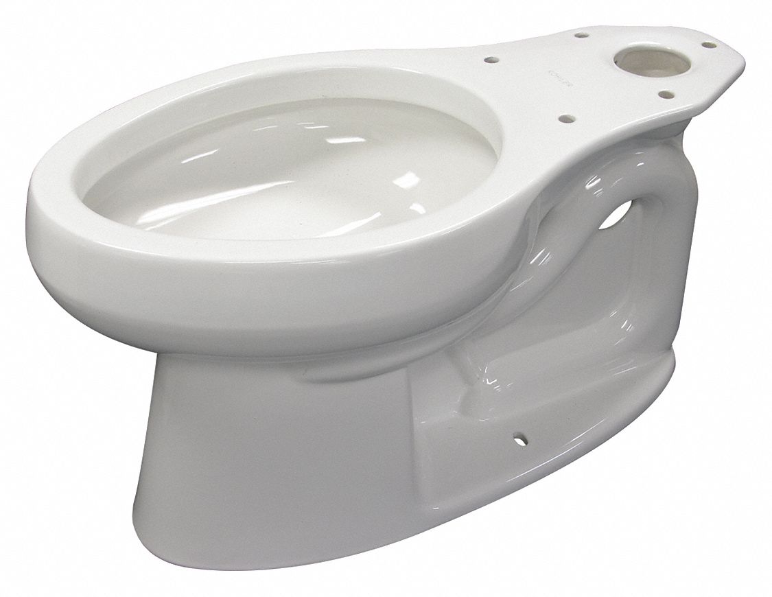 Elongated, Floor, Gravity Fed, Toilet Bowl, 1.28 to 1.6 Gallons per Flush Grainger