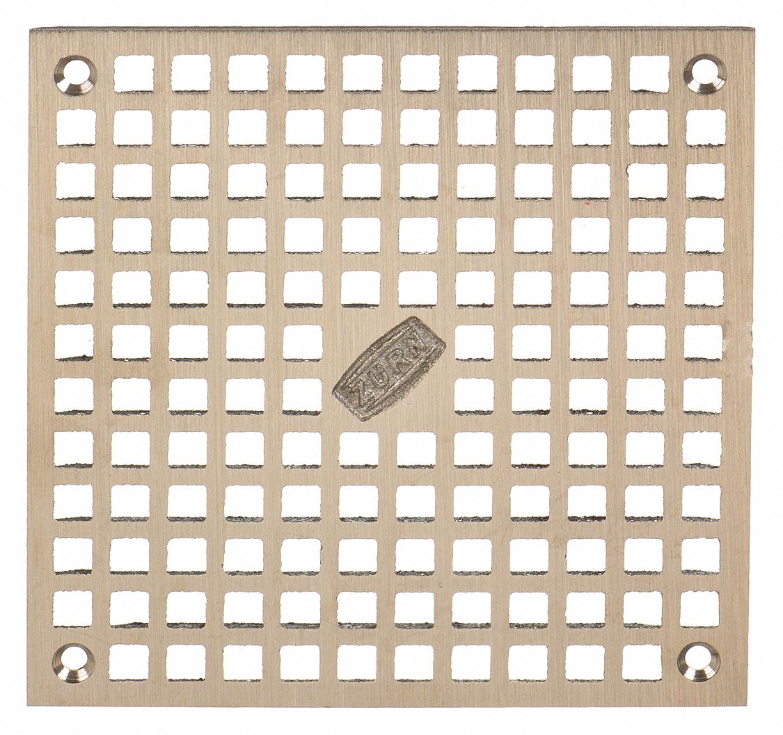 ZURN, 3 1/2 in Pipe Dia., Nickel, Grid Strainer 45NC92PN4006SGRID