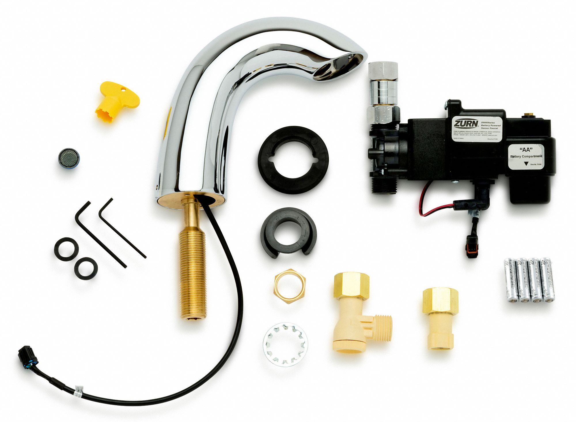 ZURN Mid Arc Bathroom Faucet Zurn, AquaFit, Polished Chrome Finish, 1