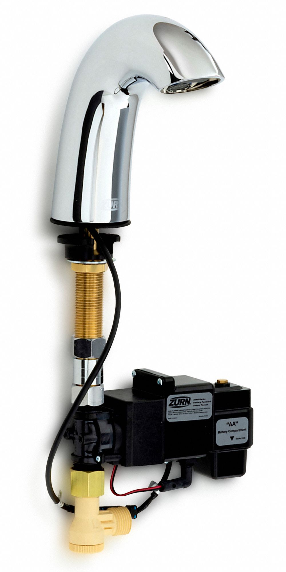 ZURN Chrome, Mid Arc, Bathroom Sink Faucet, Motion Sensor Faucet