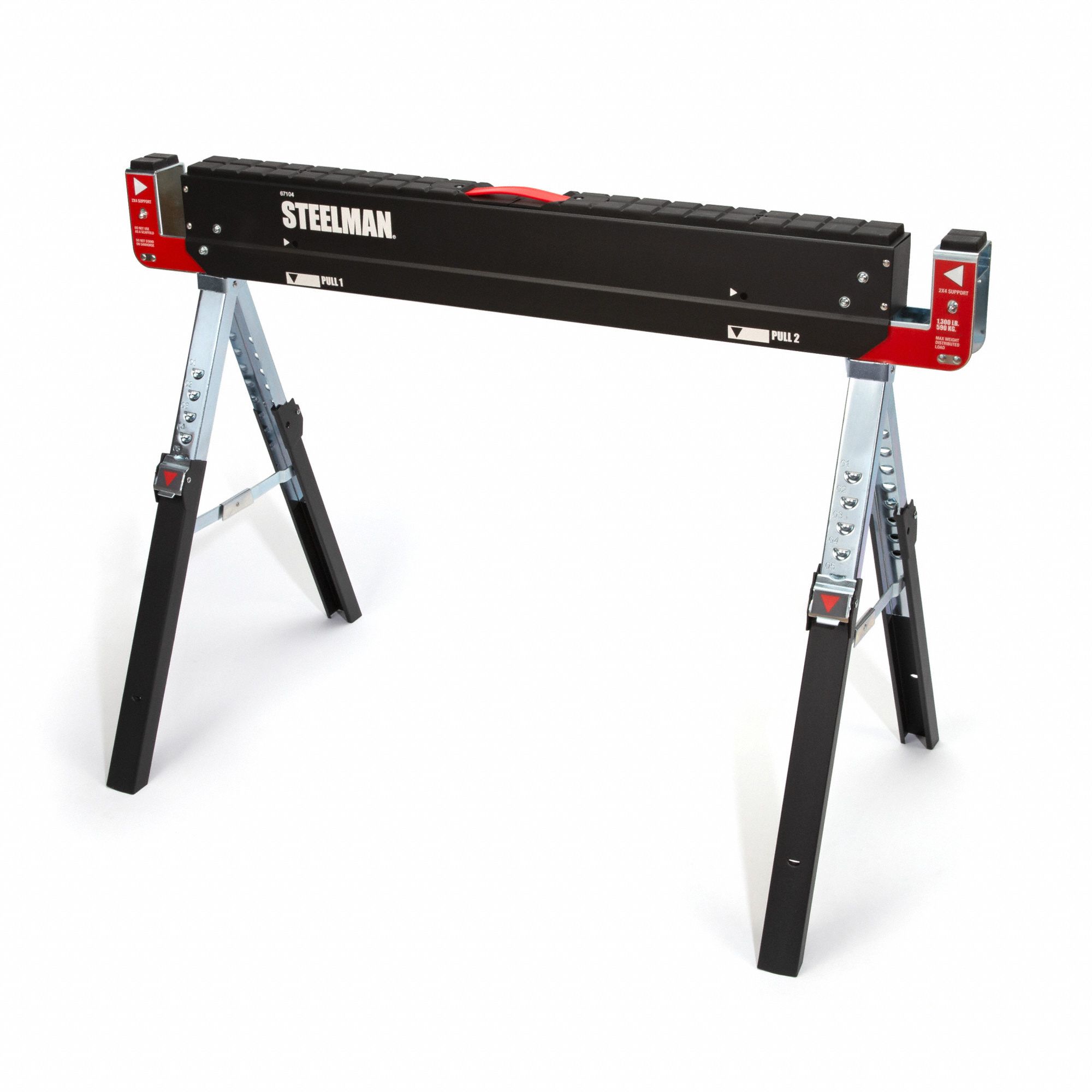 PROTOCOL Adjustable Folding Sawhorse 429/64 in L X 18 1/2 in W, 32 in