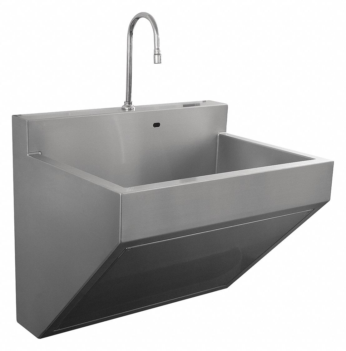 Scrub Sink: Scrub-Ware, 1.2 gpm Flow Rate, Wall, 17 1/4 in x 25 1/2 in Bowl Size, 11 in Bowl Dp