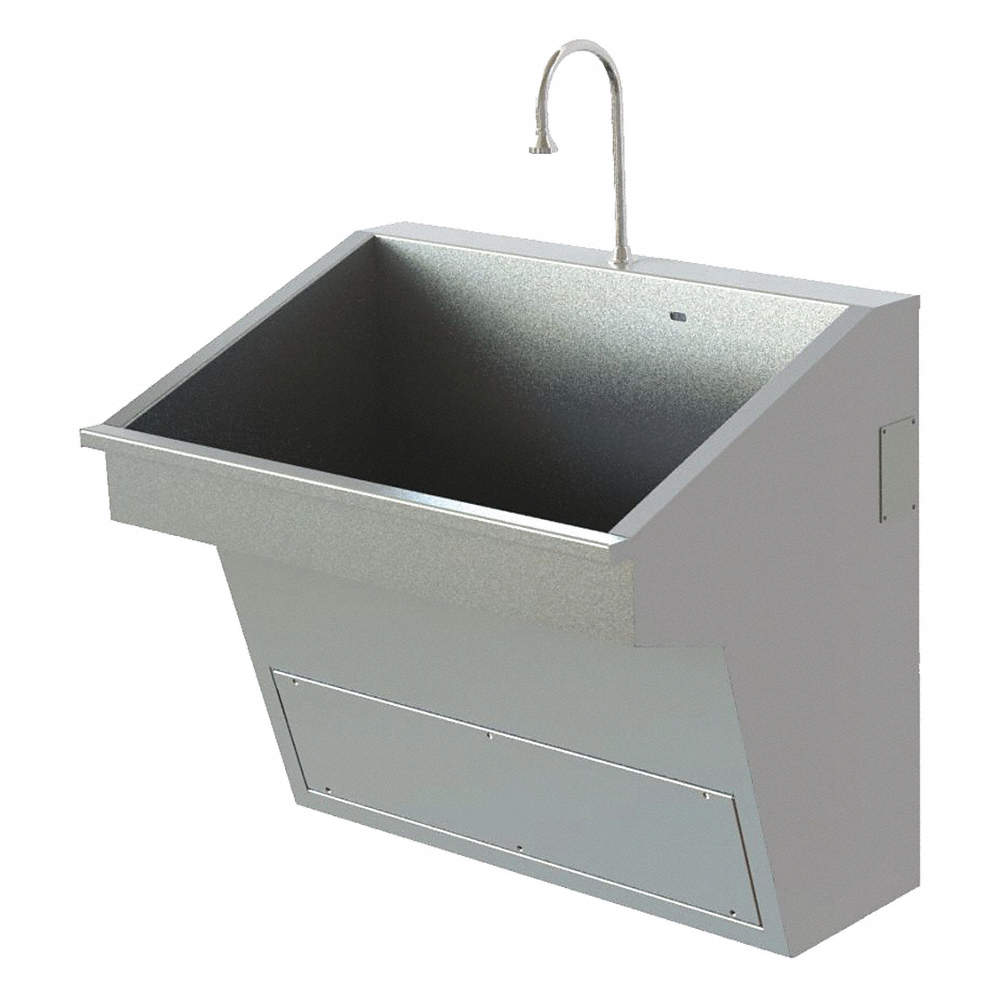 304 Stainless Steel Compact Surgical Scrub Sink With Faucet Wall Mounting Type Stainless Steel