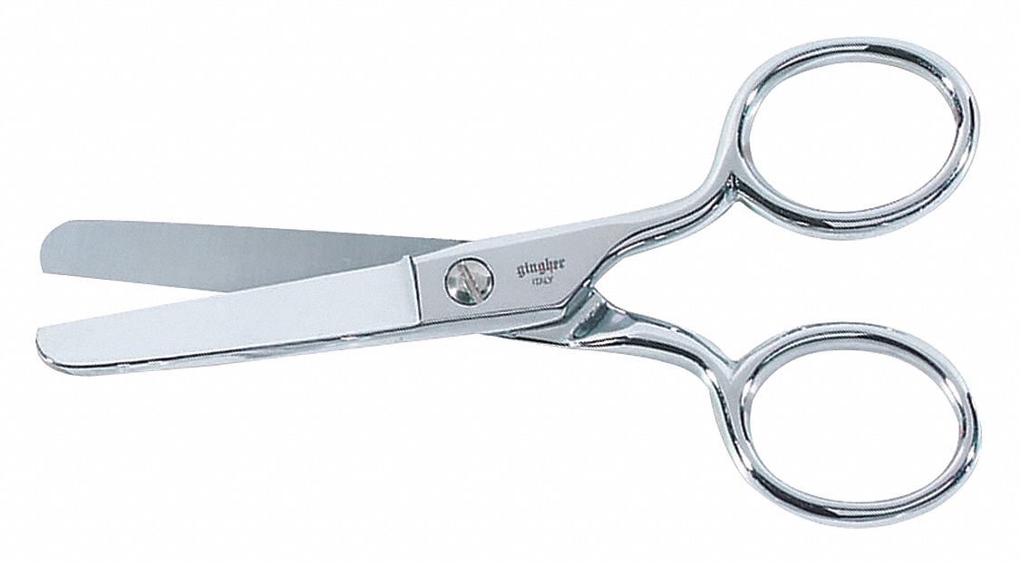 GINGHER Scissors, Multipurpose, Straight, Ambidextrous, Stainless Steel