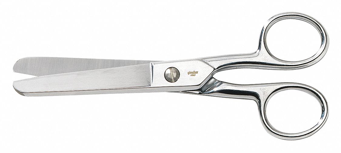 GINGHER Scissors, Multipurpose, Straight, Ambidextrous, Stainless Steel