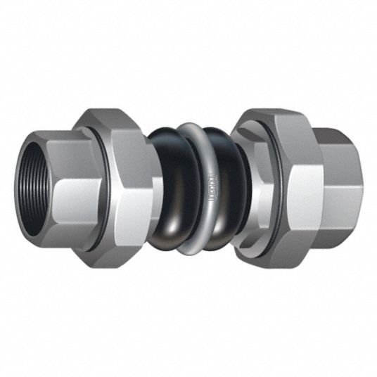 GRAINGER APPROVED 2 in Pipe Size Threaded Union EPDM Expansion Joint