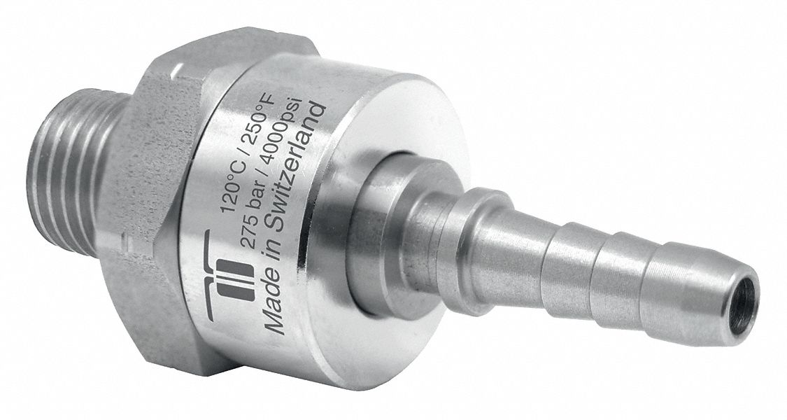 Rotary Union: Straight, Nickel-Plated Brass, 1 Passages, 3/8 in NPTM Rotating Shaft, 304
