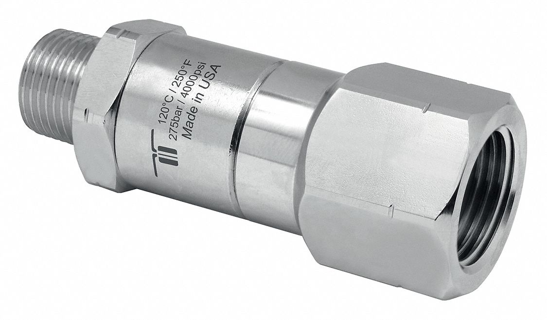 Rotary Union: Straight, Nickel-Plated Brass, 1 Passages, 1/2 in NPTF Rotating Shaft, 304