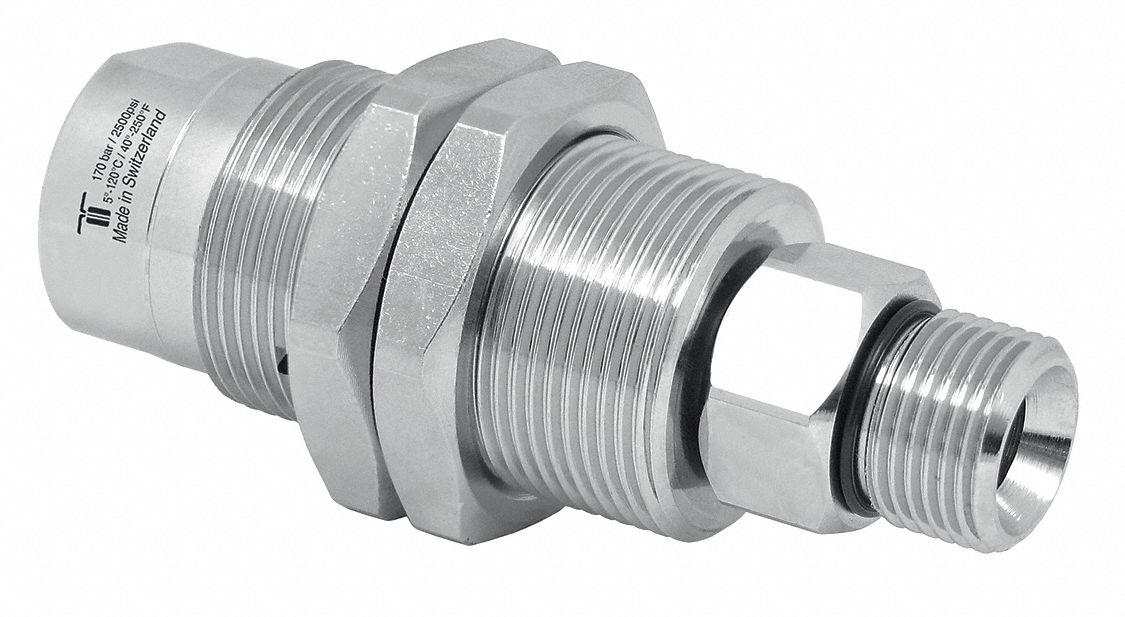 Rotary Union: Straight, Nickel-Plated Brass, 1 Passages, 3/8 in G M Rotating Shaft, 304