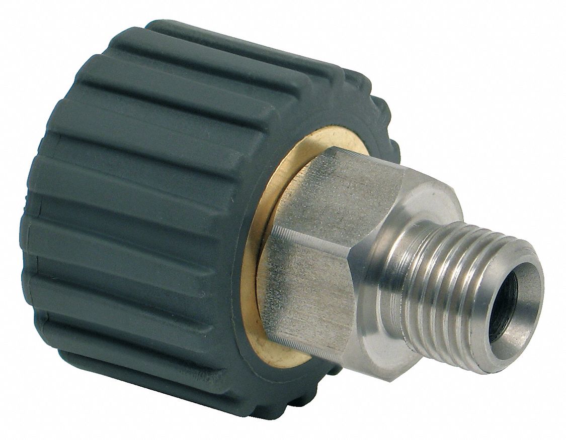 Rotary Union: Straight, Nickel-Plated Brass, 1 Passages, 1/4 in NPTM Rotating Shaft, 304