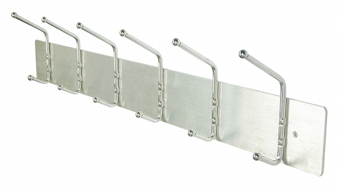 Zoro Select 45Ng76 Coat Rack,silver,3-3/4 D,36 W