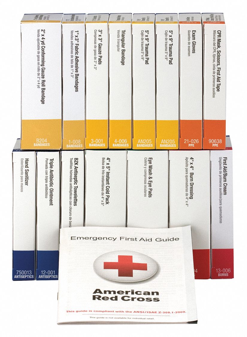 FIRST AID ONLY, Industrial, 25 People Served per Kit, First Aid Kit Refill 45NG9990581 Grainger