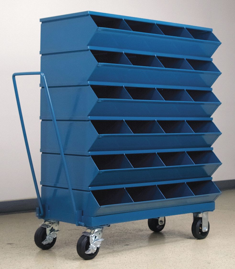STACKBIN, 37 in x 18 3/8 in x 46 7/8 in, Caster, Sectional Stacking Bin