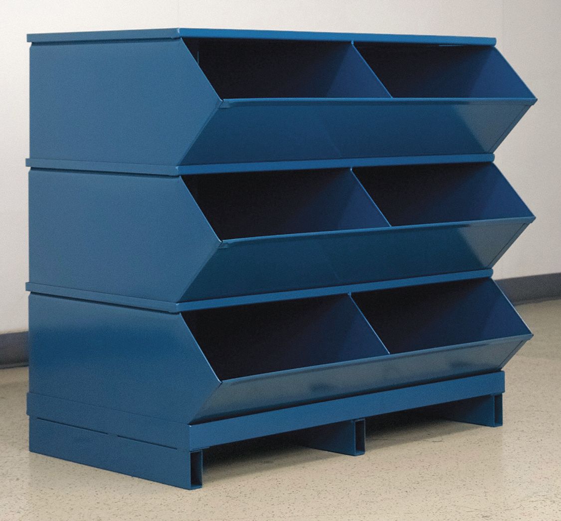 STACKBIN, 37 In X 24 In X 35 1/8 In, Pallet, Sectional Stacking Bin ...