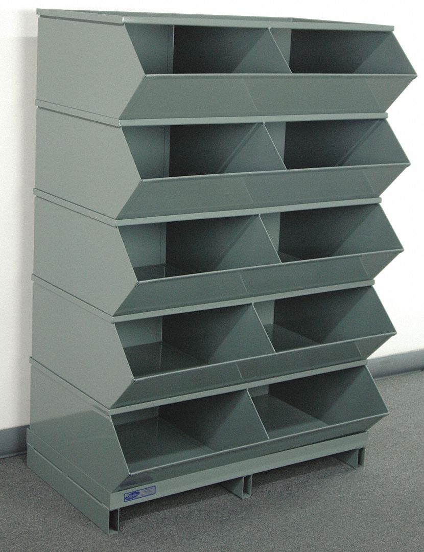 J4641 Sectional Bin Unit 10 Gray 50 in H