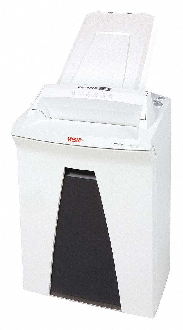 Paper Shredder: 6 Security Level, High-Security Cut, 1/32 in x 7/16 in Shred Size, Continuous