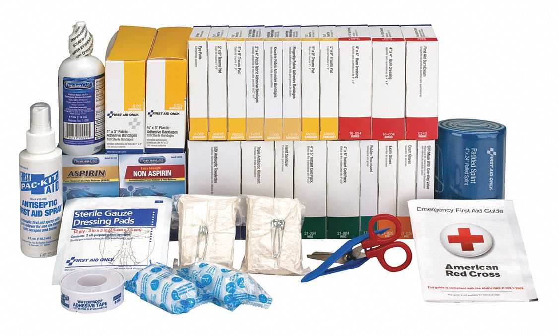Complete Refill or Kit: 446 Components, 75 People Served, ANSI/ISEA Z308.1-2015
