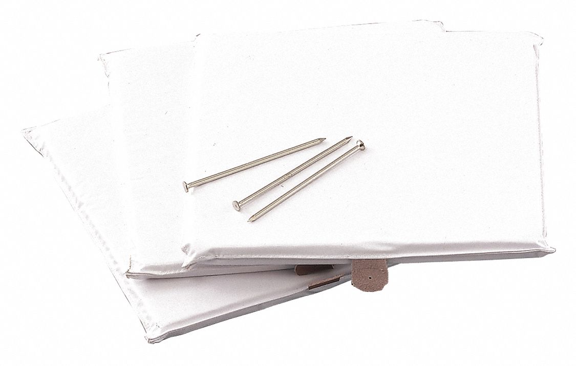 Base Set: White, Nylon, 14 in Overall Lg, Leather Tab/Steel Nail Spike