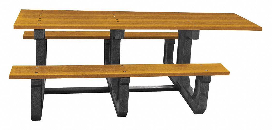 ULTRASITE, Rectangle, Recycled Plastic, ADA Picnic Table 45NR1624H