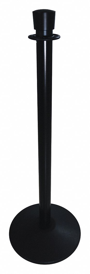 Urn Top Rope Post: Urn, 37 in Post Ht, Black, Aluminum, Tapered, 36 in to 40 in, Not ADA Compliant