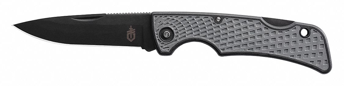 Folding Knife: 2 3/4 in Blade Lg, 3 1/2 in Closed Lg, 6 1/4 in Overall Lg, Plastic, Straight