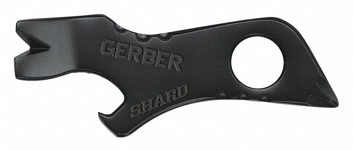 Shard Key Chain Tool, Black, 2-3/4in.L