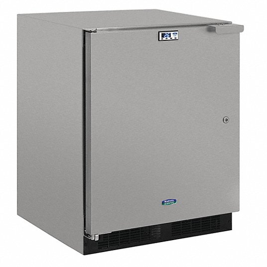 Refrigerator: 4.6 cu ft Refrigerator Capacity, 31 1/8 in Overall Ht, Refrigerator